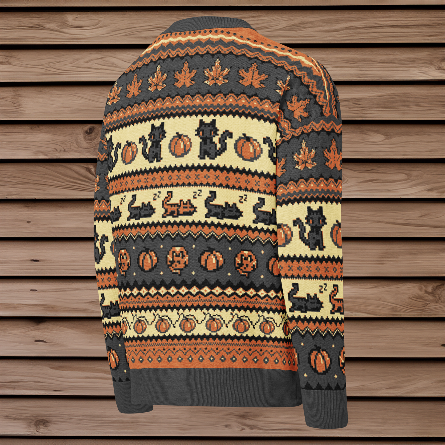 Fall Pixel Kitties Sweater