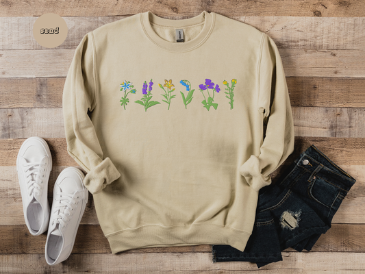 Enchanted Flora Embroidered Sweatshirt