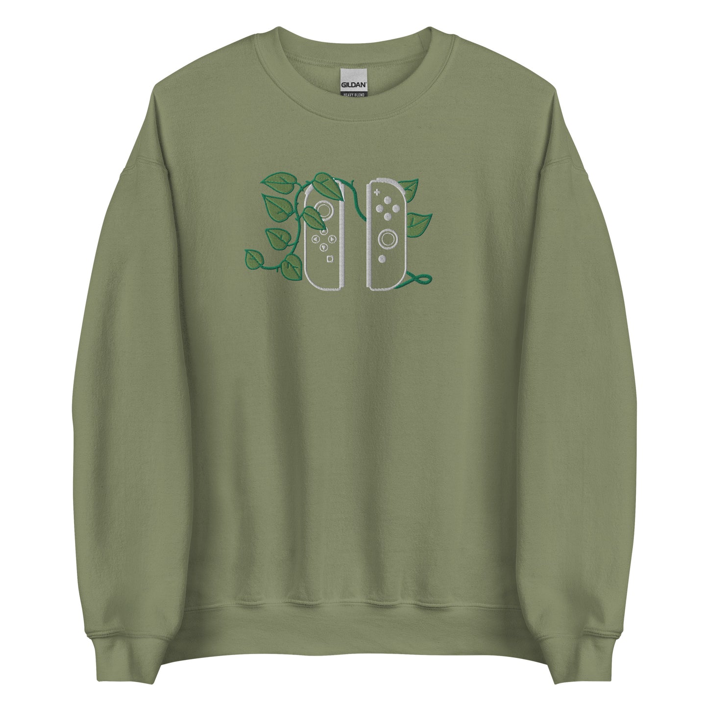 Joy Con Leaf Embroidered Crewneck Sweatshirt