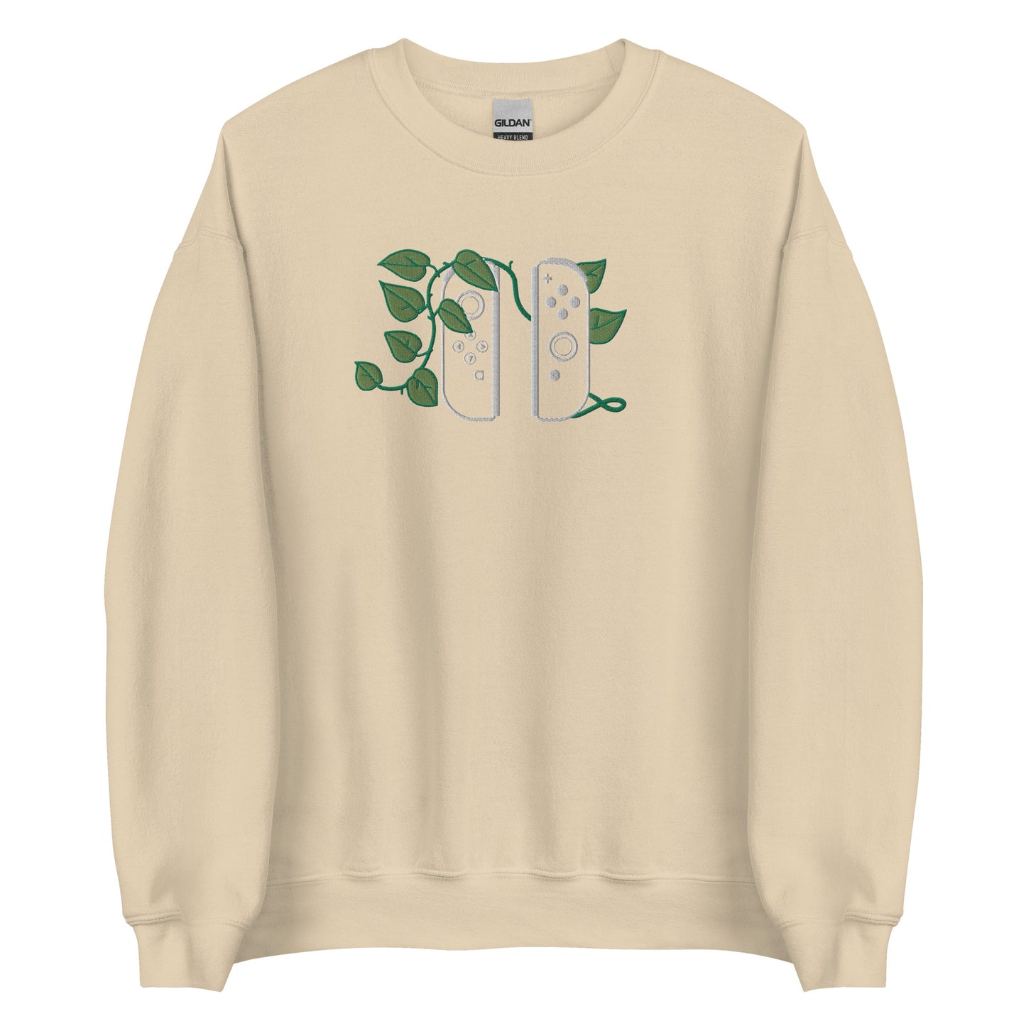 Joy Con Leaf Embroidered Crewneck Sweatshirt