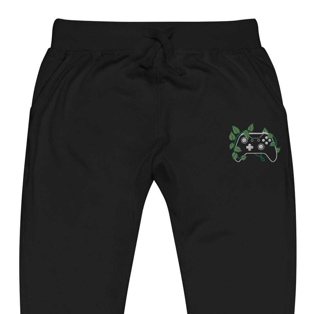 X BOX Leaf Embroidered Unisex Fleece Sweatpants