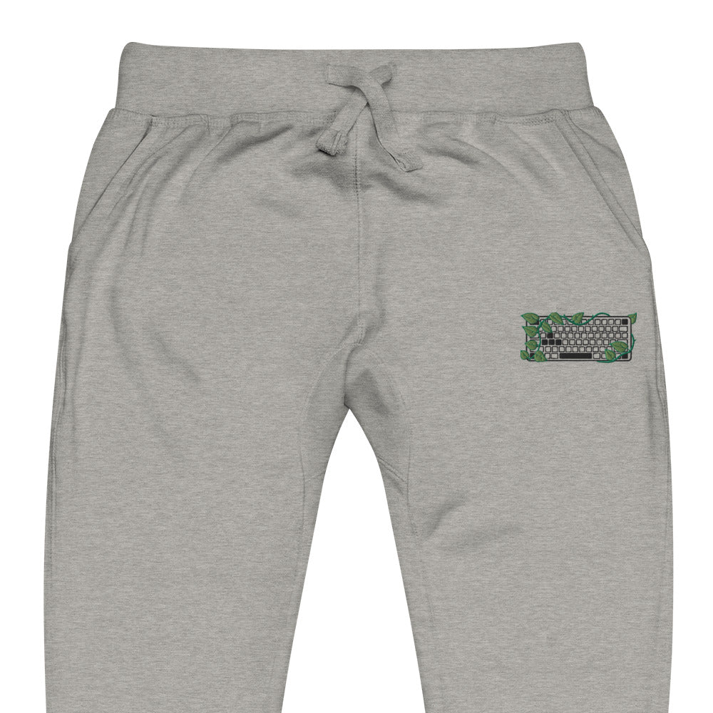 PC Gamer Leaf Embroidered Unisex Fleece Sweatpants