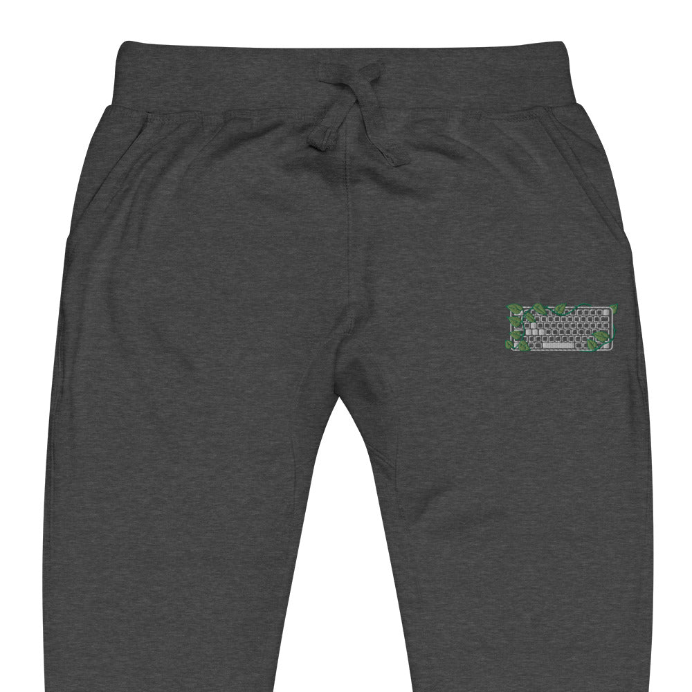 PC Gamer Leaf Embroidered Unisex Fleece Sweatpants