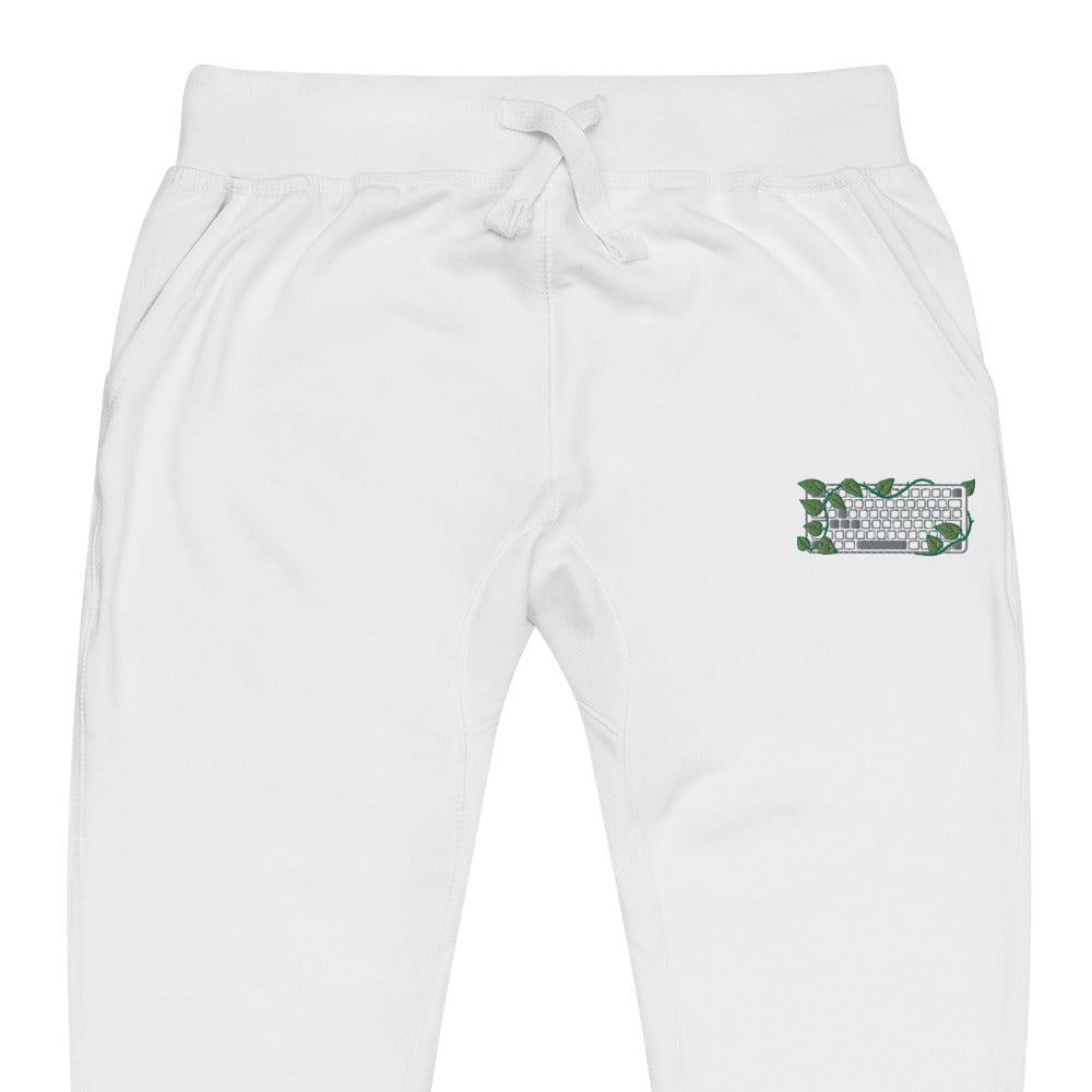 PC Gamer Leaf Embroidered Unisex Fleece Sweatpants