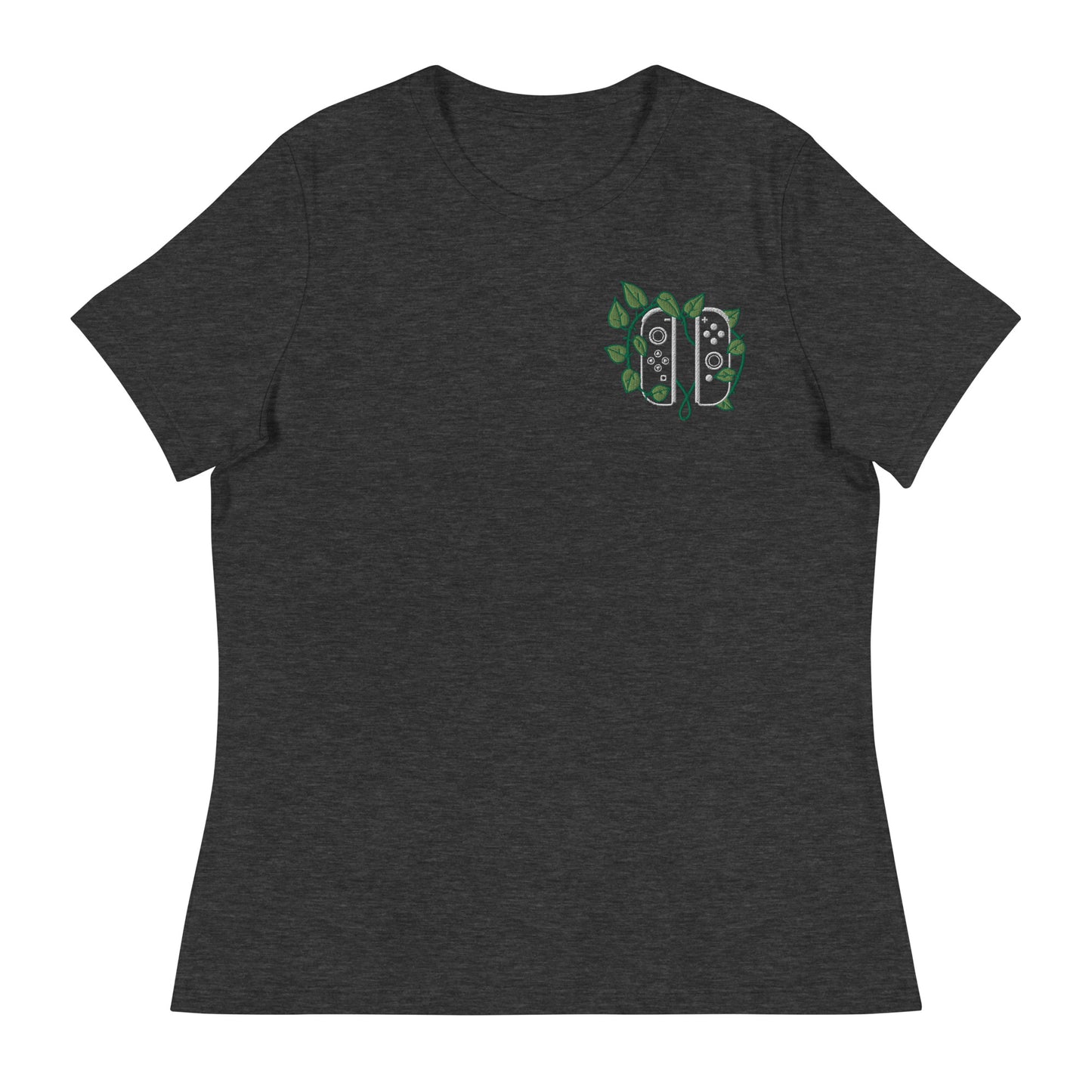 Joy Con Leaf Embroidered Women's T-Shirt