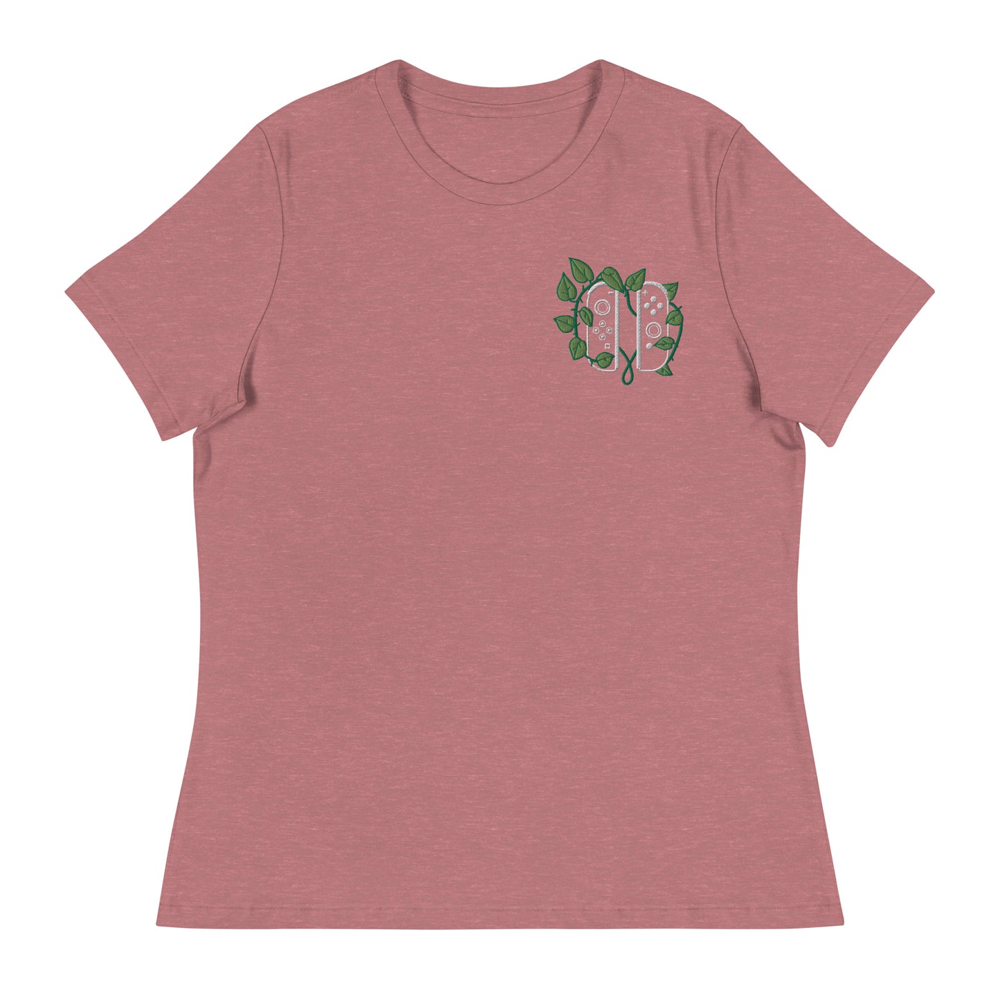 Joy Con Leaf Embroidered Women's T-Shirt