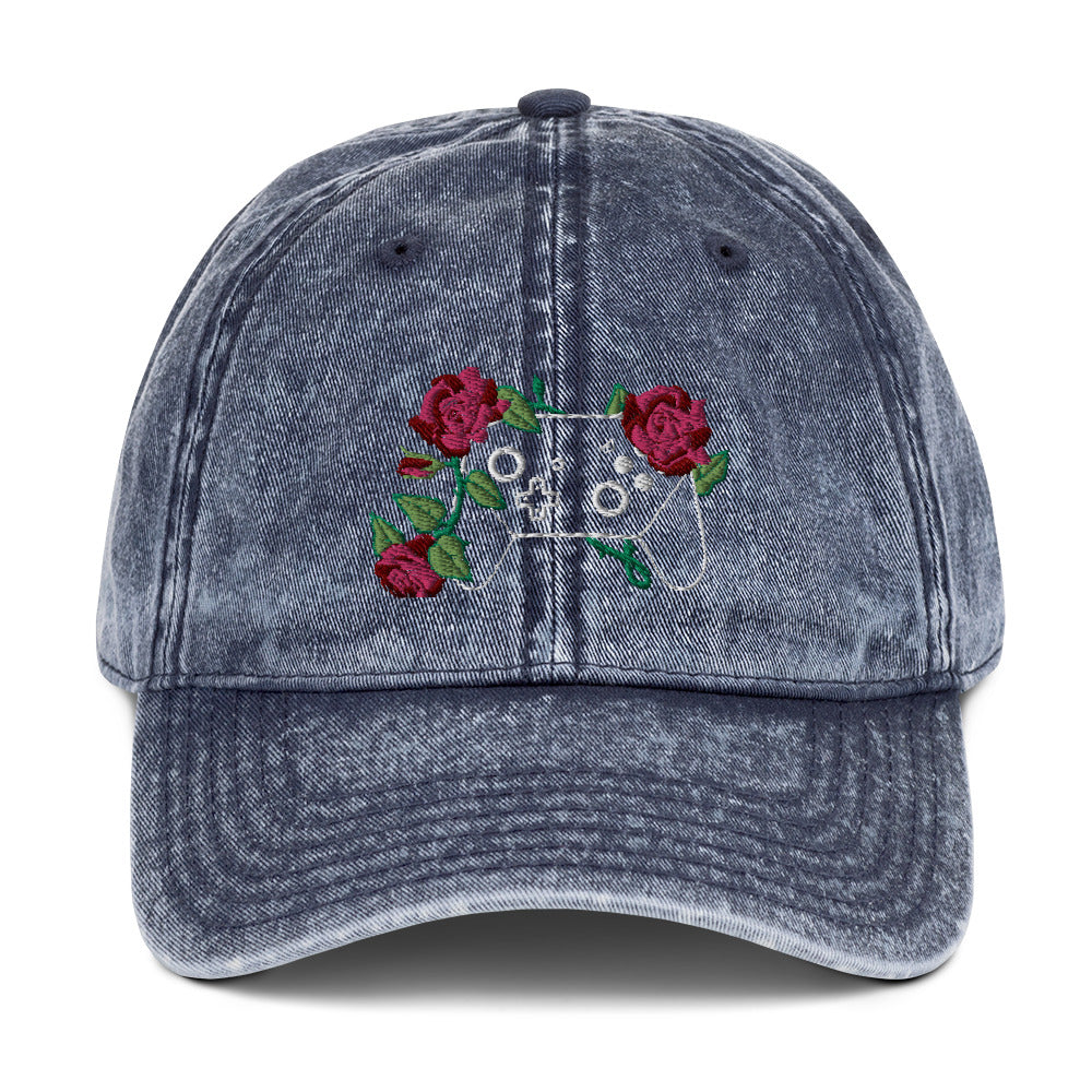Floral Controller Denim Hat