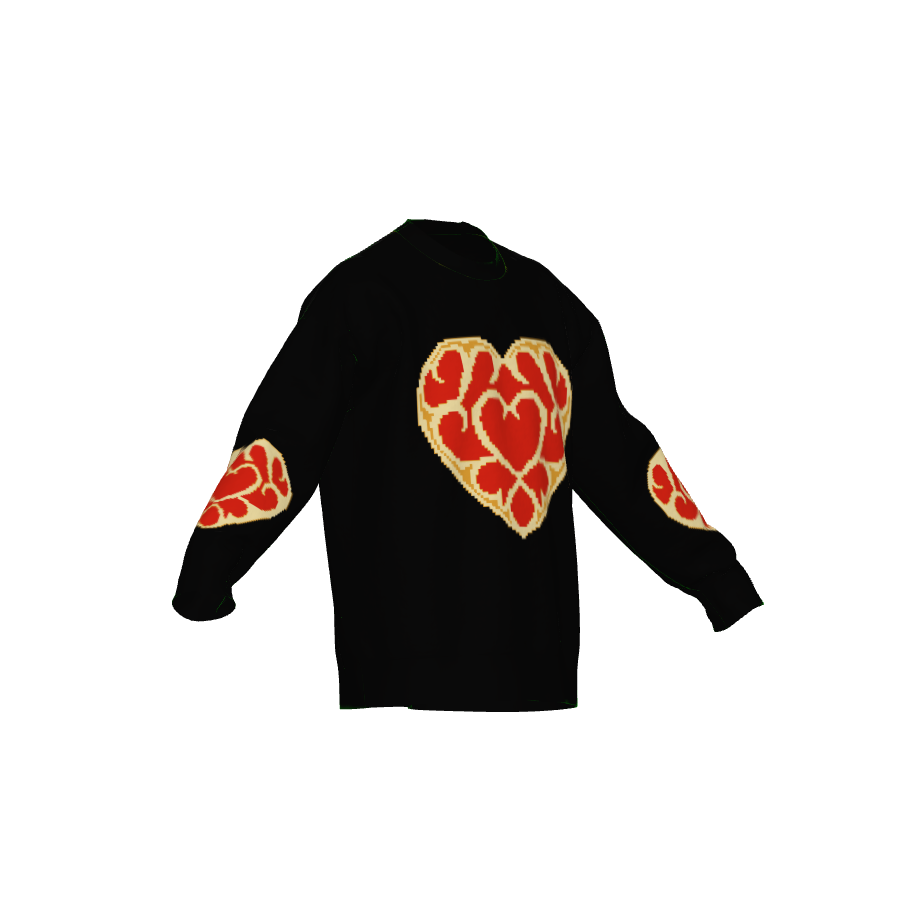 Black Heart Container Sweater