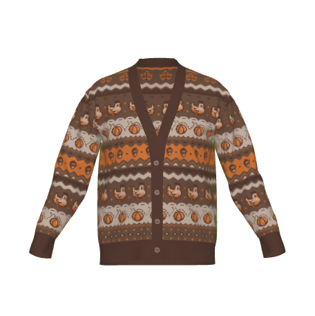 Fall Pixel Chicken Cardigan