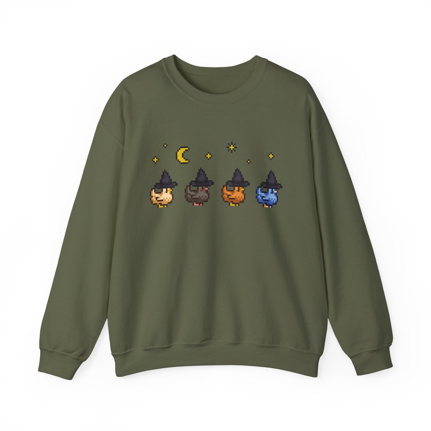 Witchy Pixel Chickens Crewneck