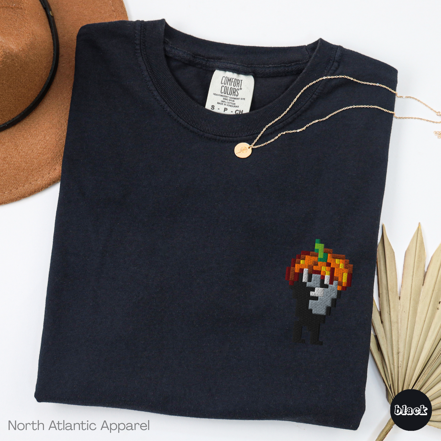 Embroidered Pumpkin Hat Krobus Tee