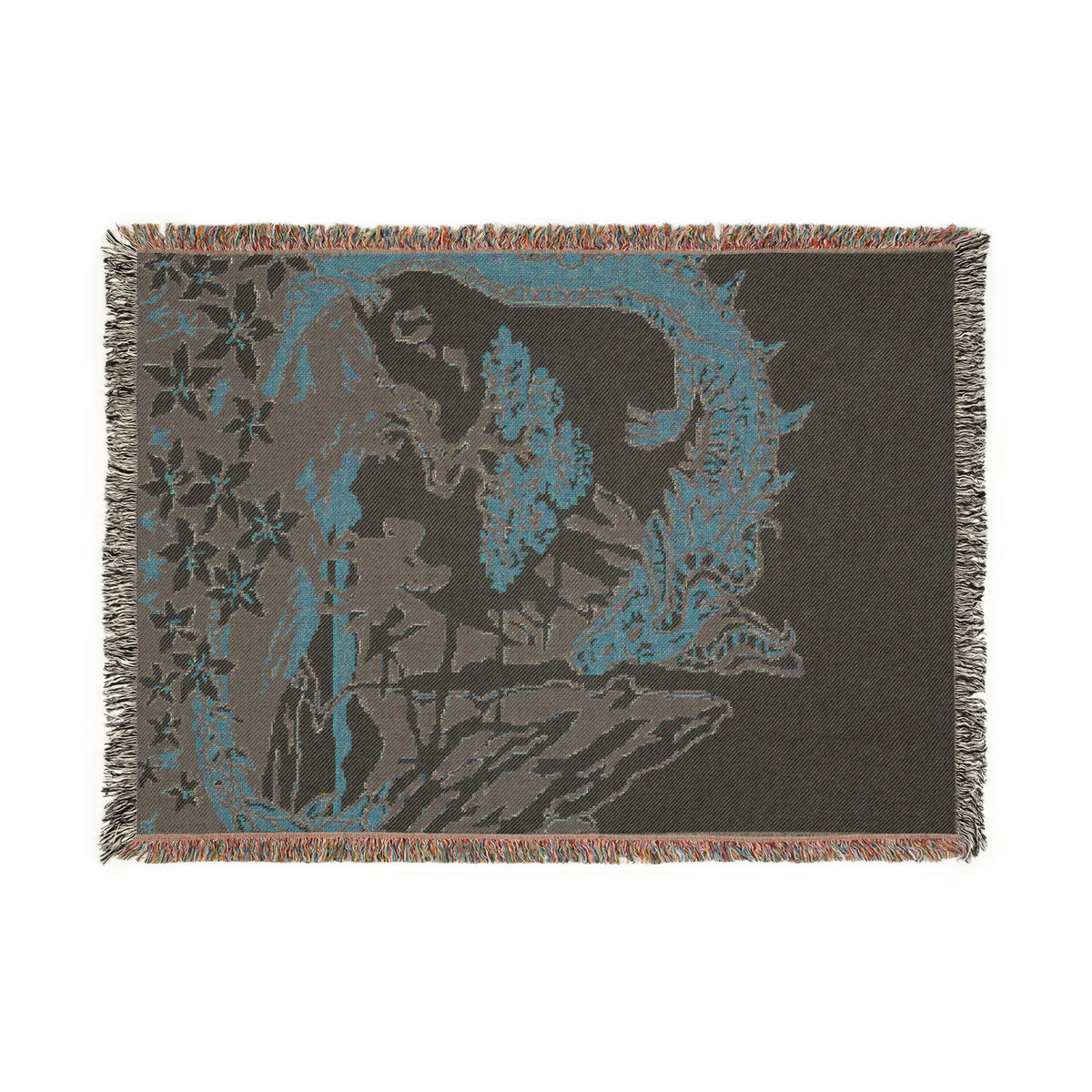 The Hero and the Dragon Woven Blanket