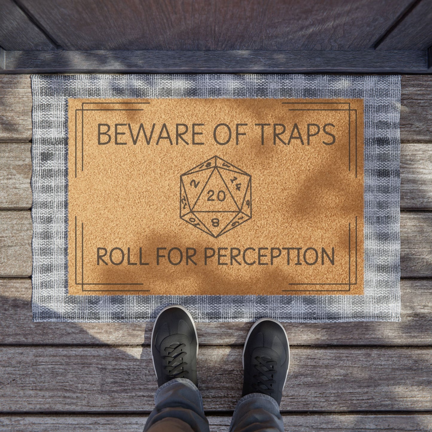 DND Roll for Perception Door Mat