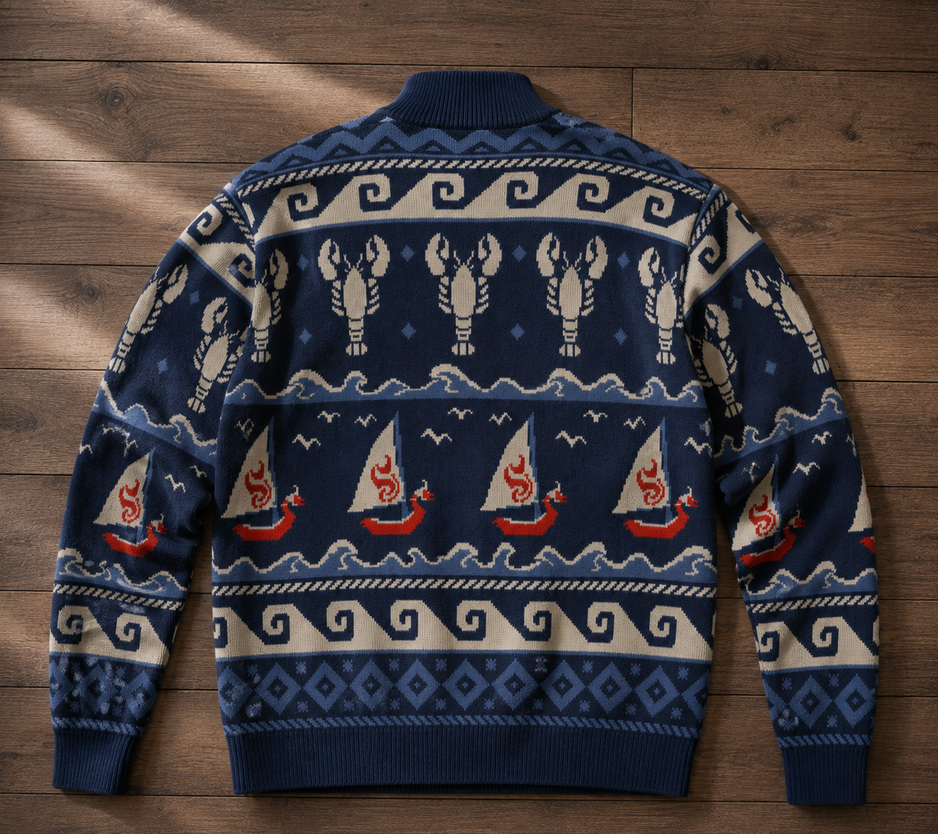 Wind and Wake Quarter Zip Sweater