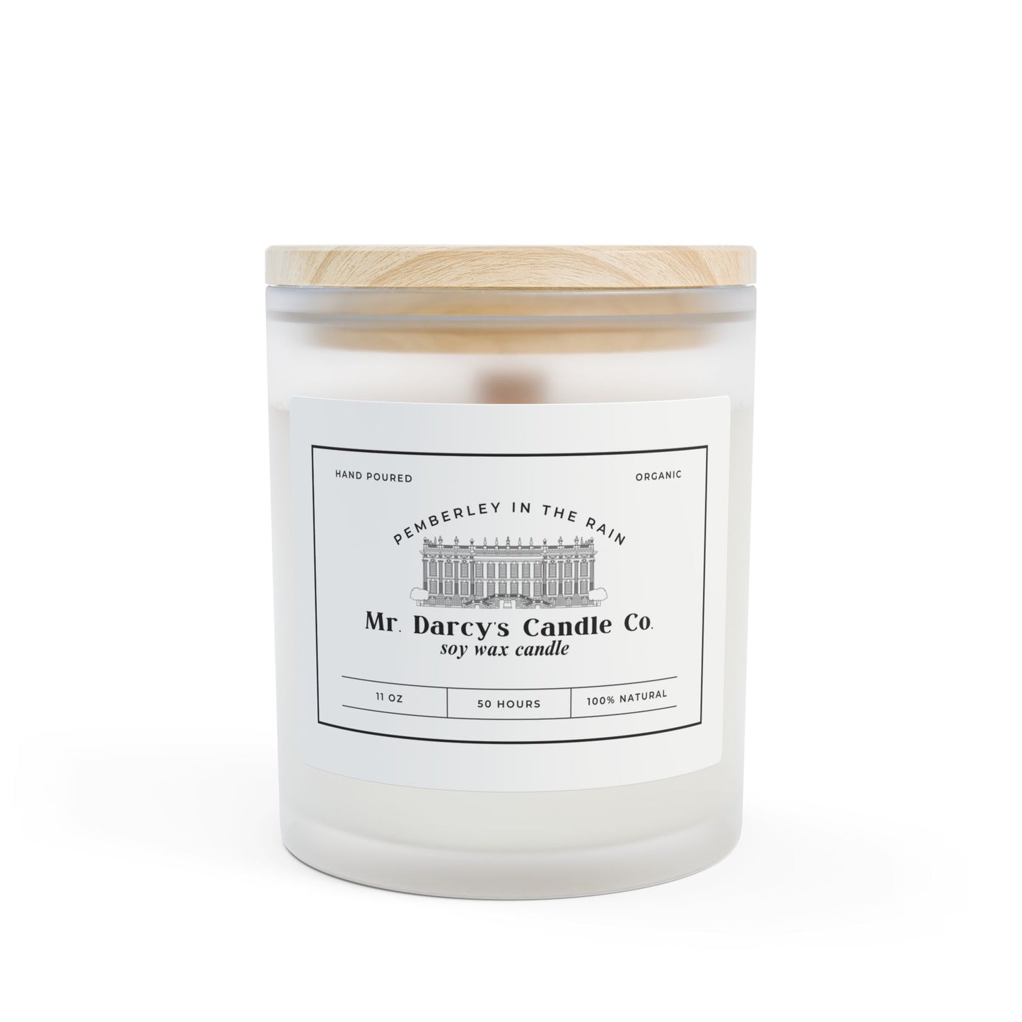 Pemberley in the Rain Pride & Prejudice Candle | Frosted Glass | 11oz