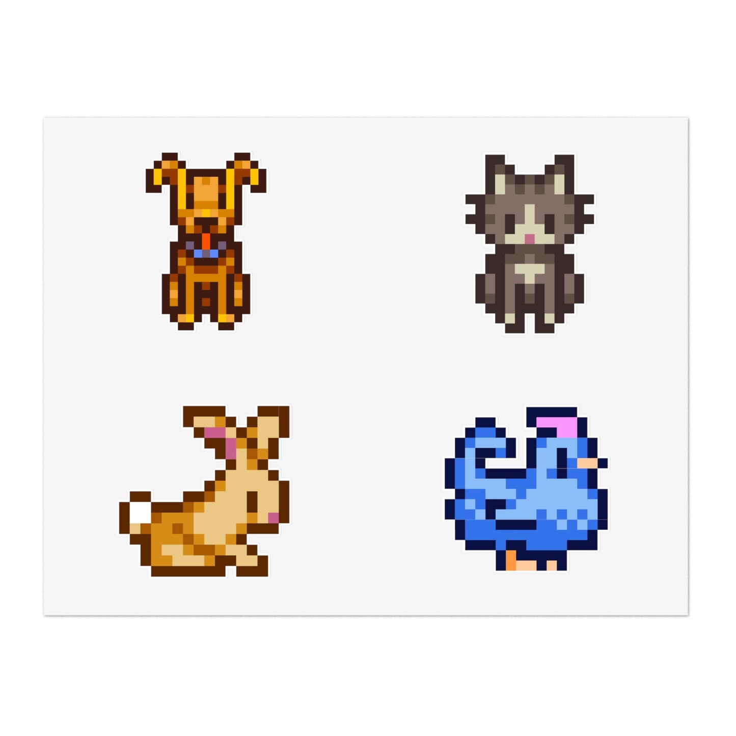 Pixel Animal Stickers