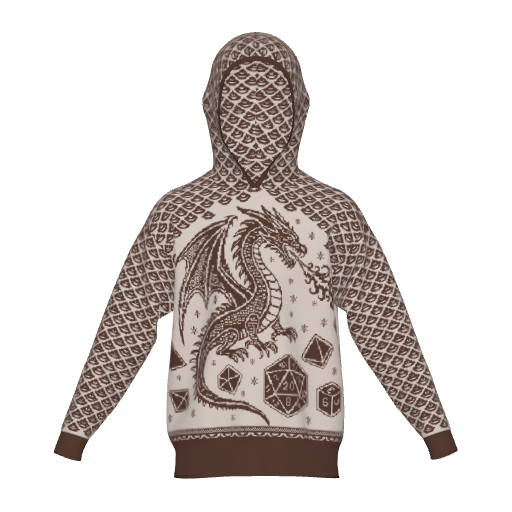 Dragon Scales and Dice Hoodie Sweater