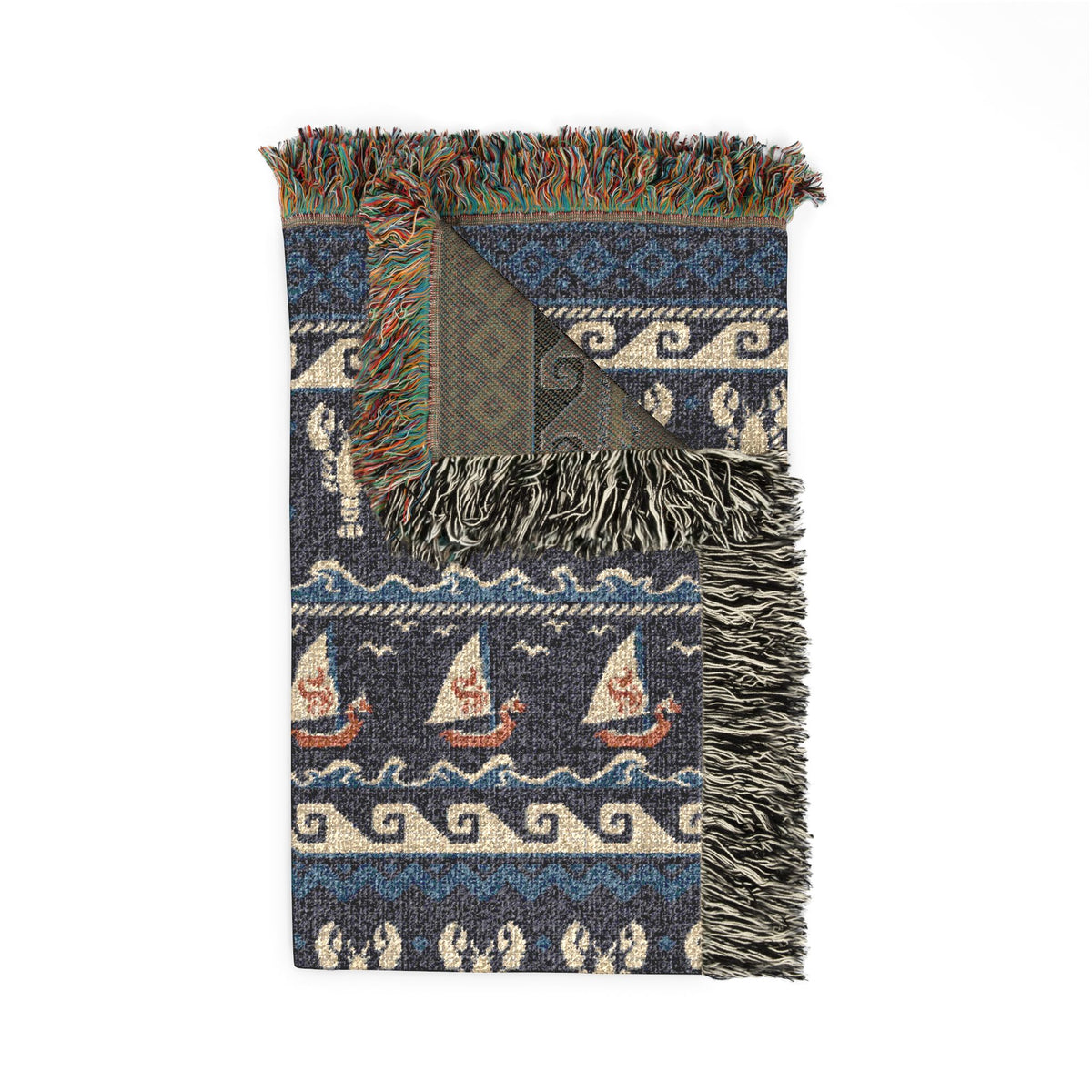 Wind and Wake Woven Tapestry Throw Blanket