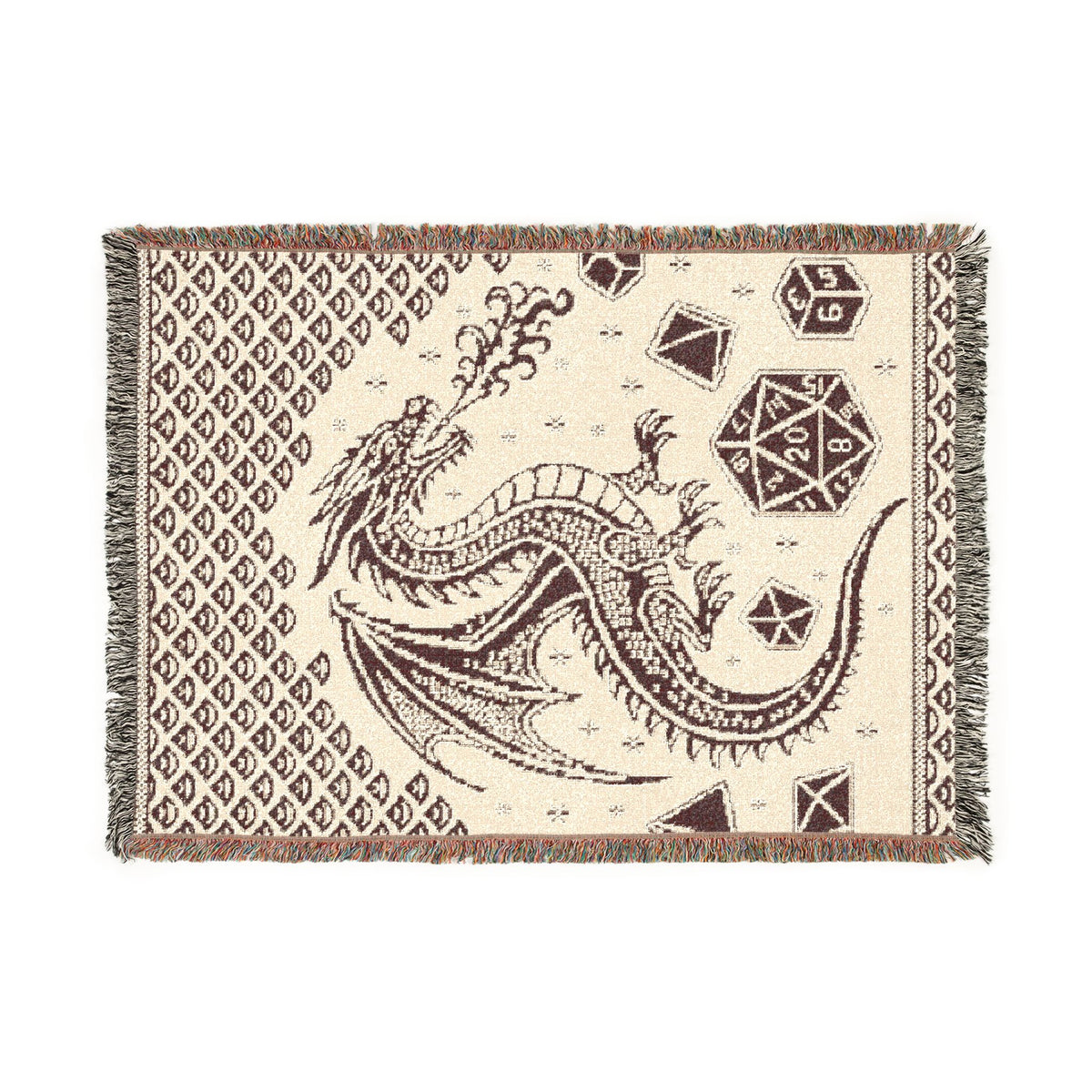 Dragon Scales and Dice Throw Tapestry Blanket