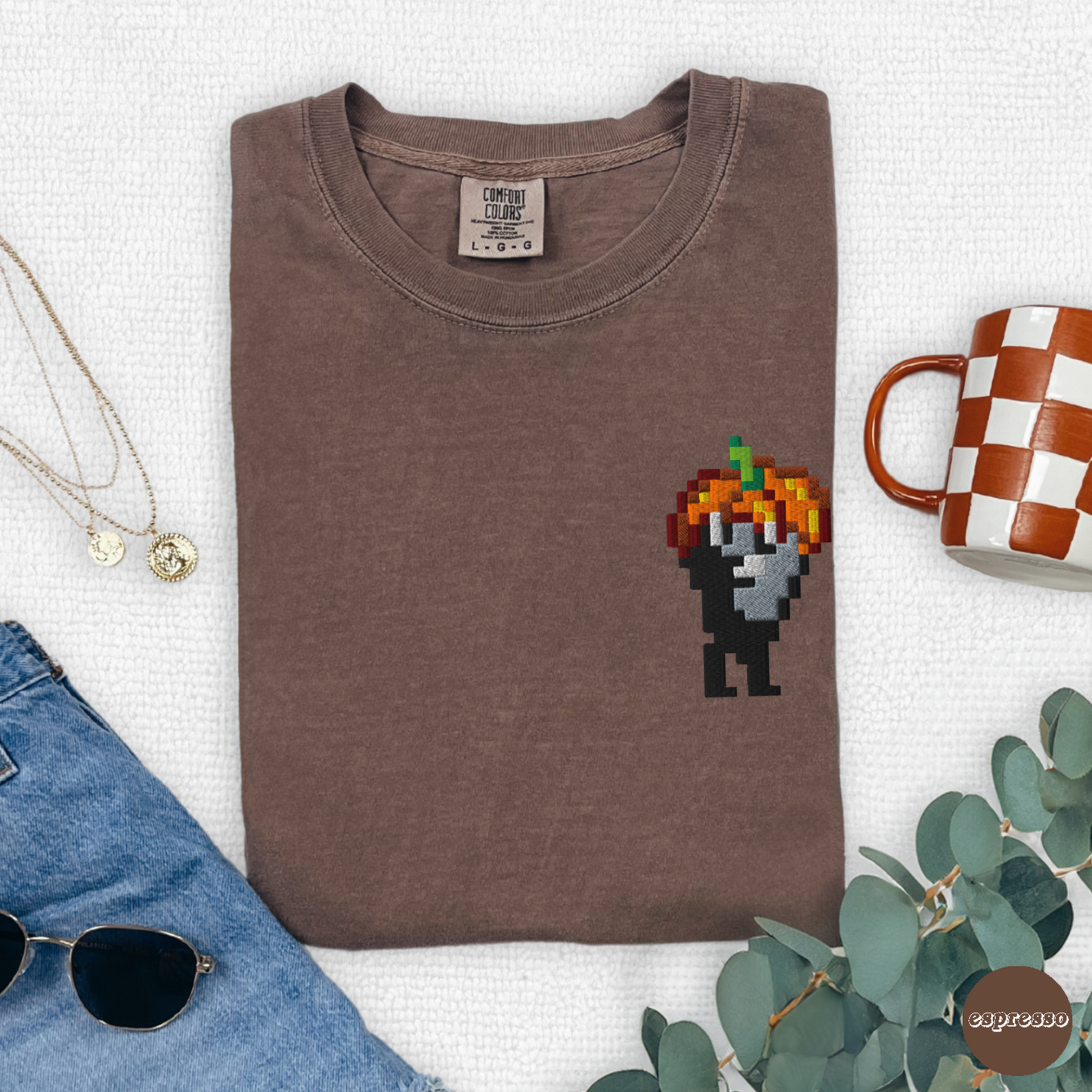 Embroidered Pumpkin Hat Krobus Tee