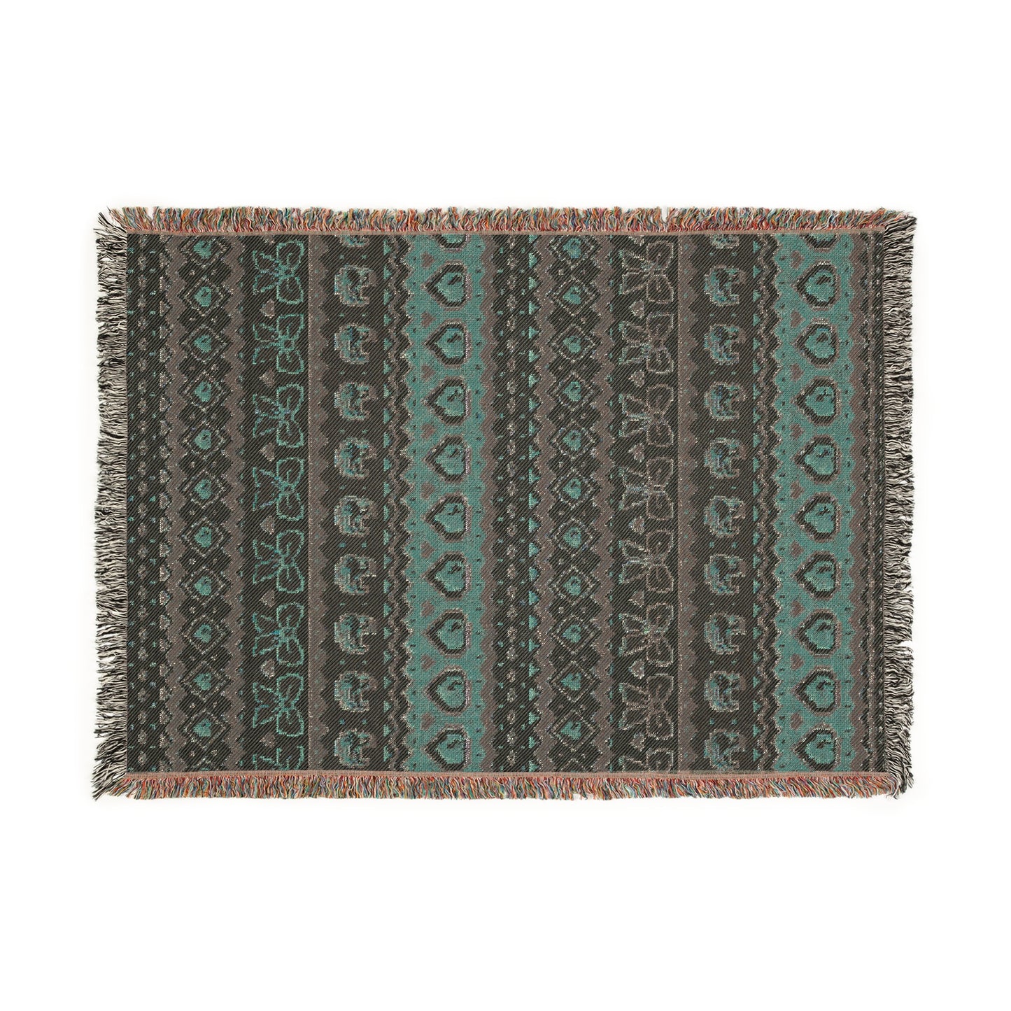 Pixel Chicken Love Woven Throw Blanket