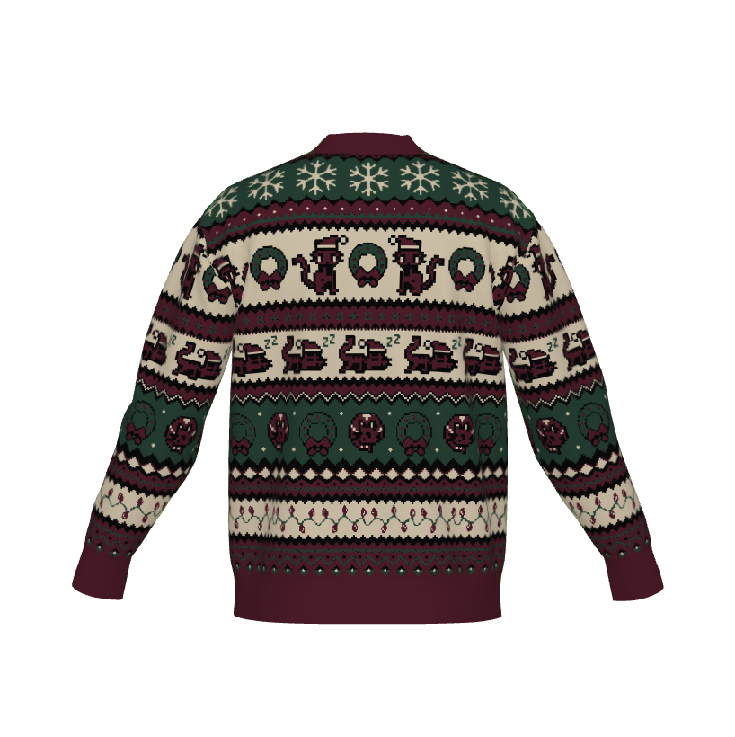 Christmas Pixel Kitty Cardigan