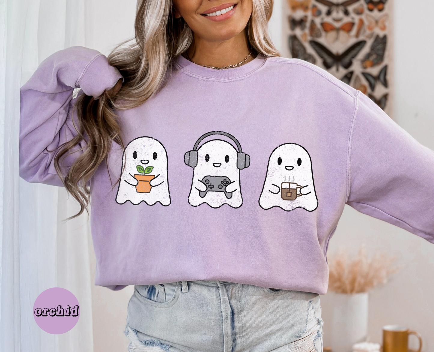 Cozy Gaming Ghosts Crewneck