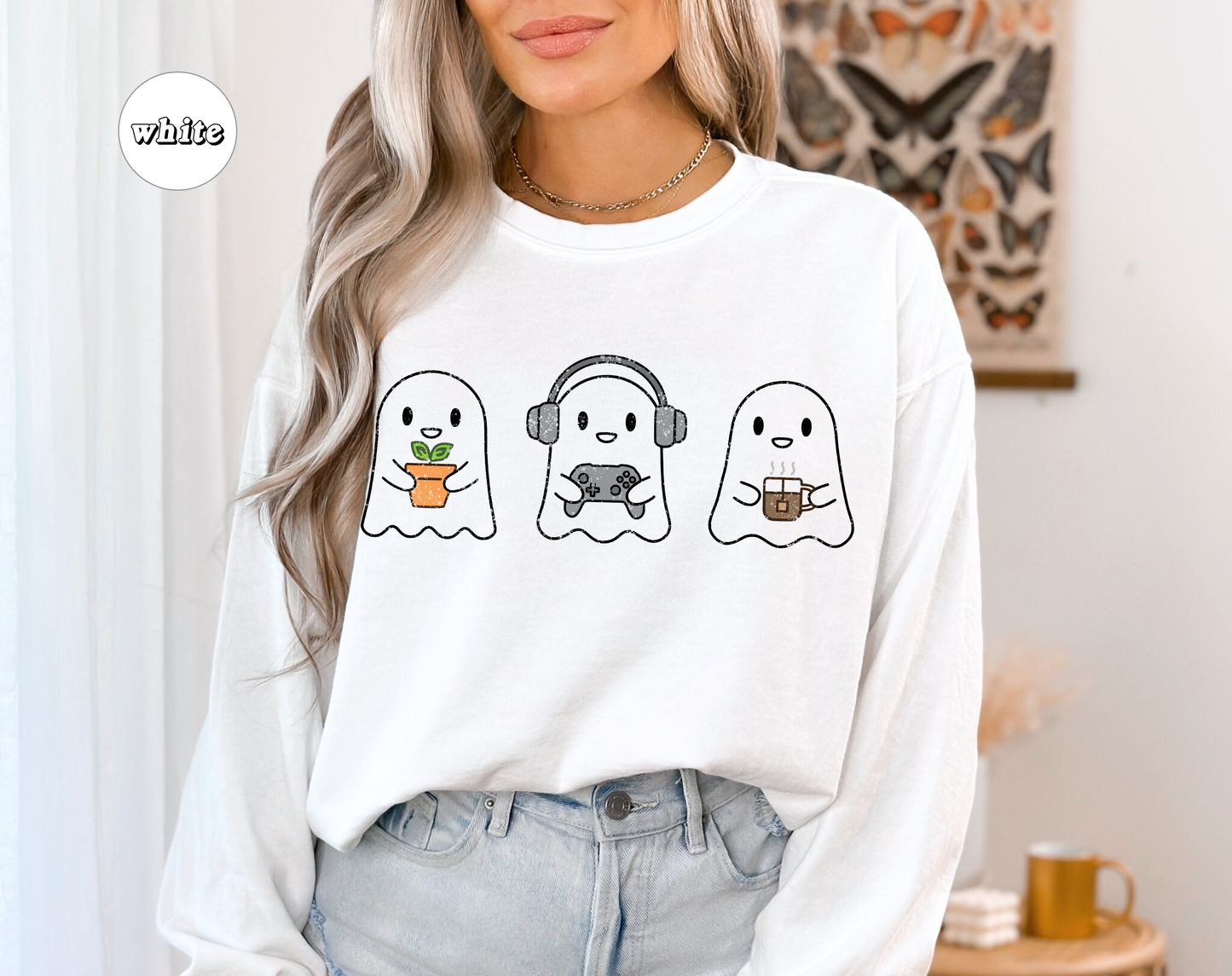 Cozy Gaming Ghosts Crewneck