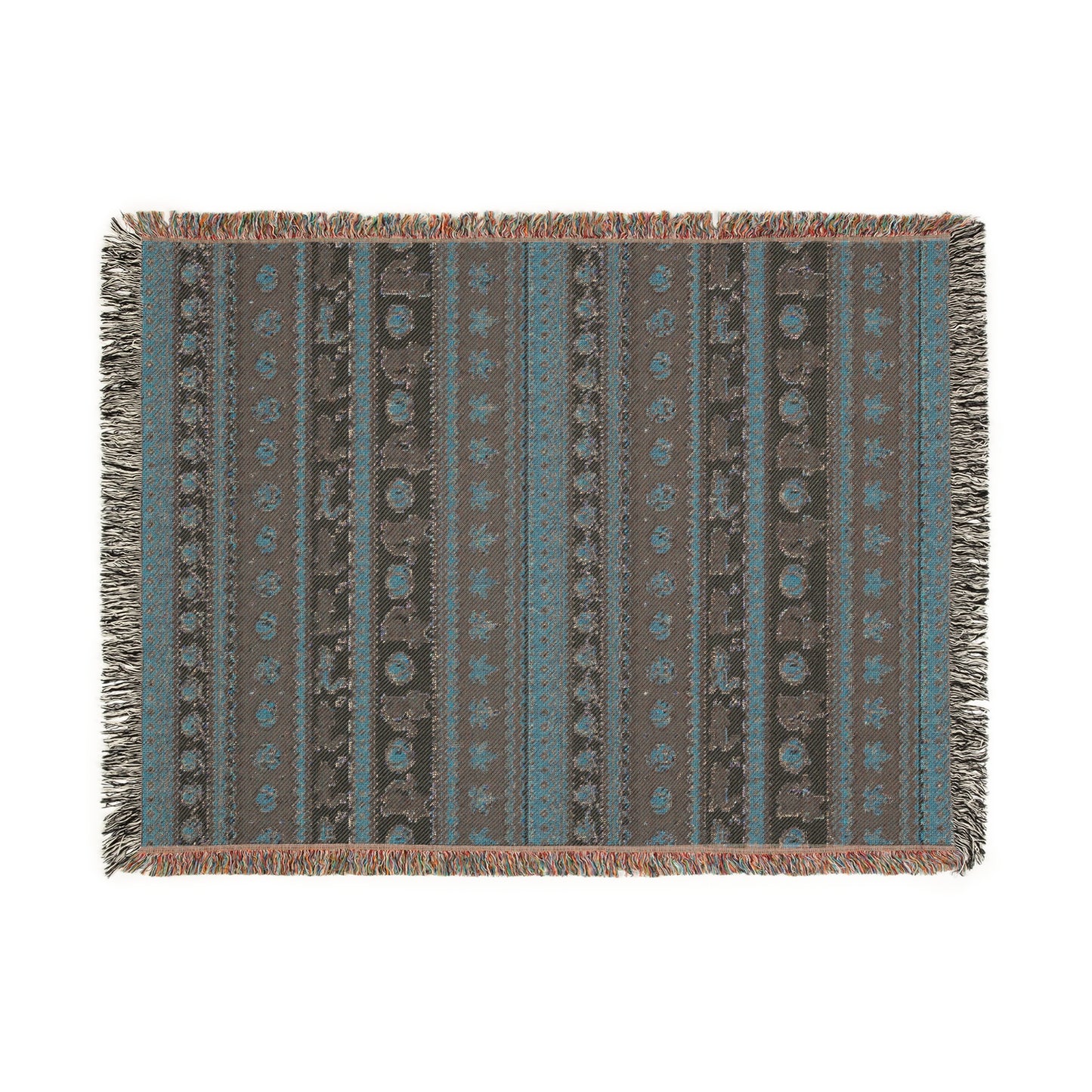 Stardew Fall Pixel Kitties Woven Throw Blanket