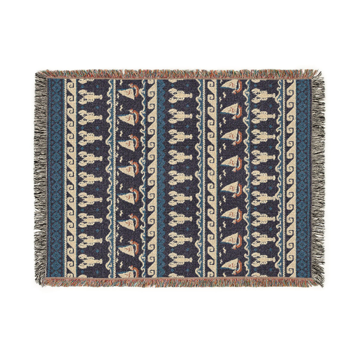 Wind and Wake Woven Tapestry Throw Blanket
