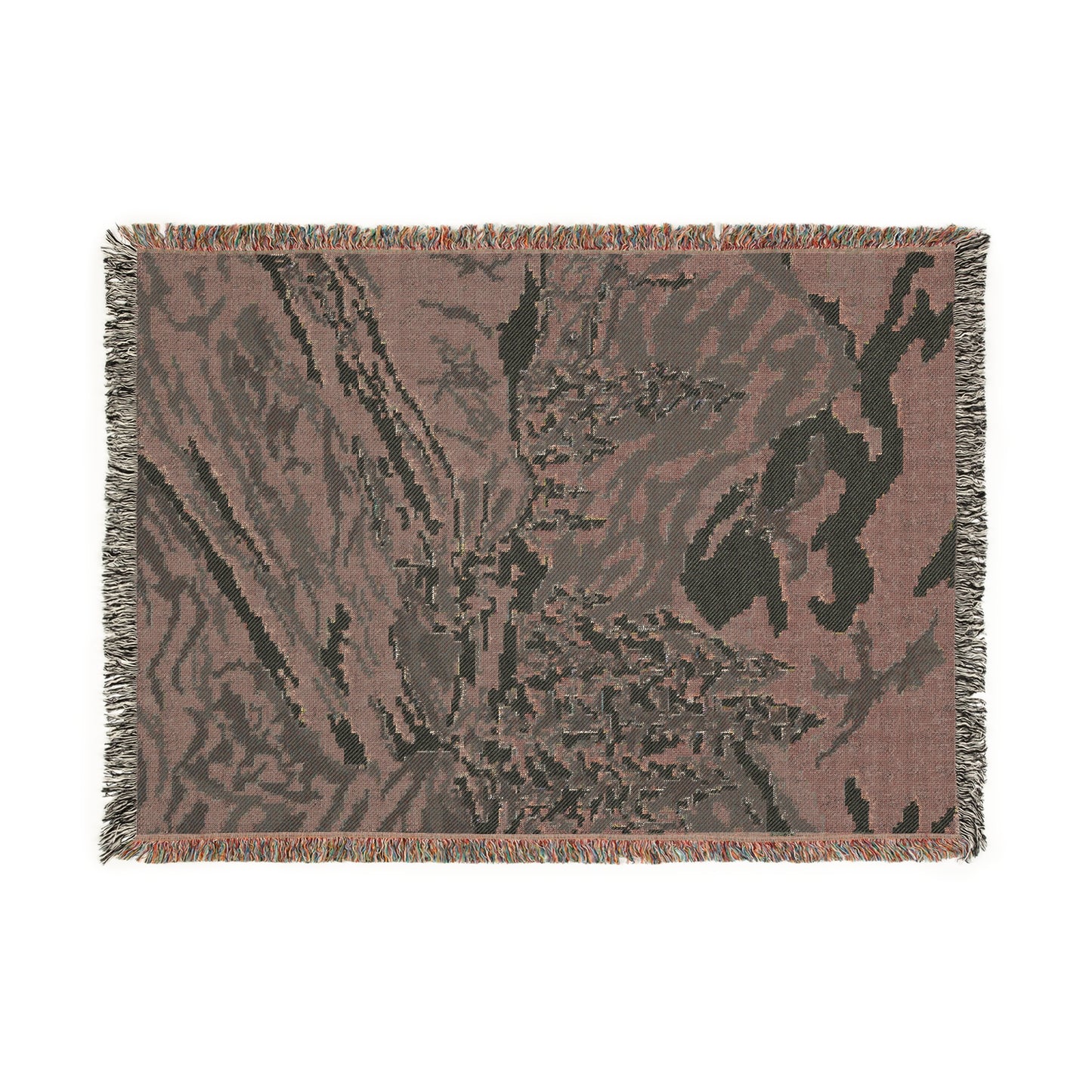 Winter Scene Dragon Woven Throw Blanket