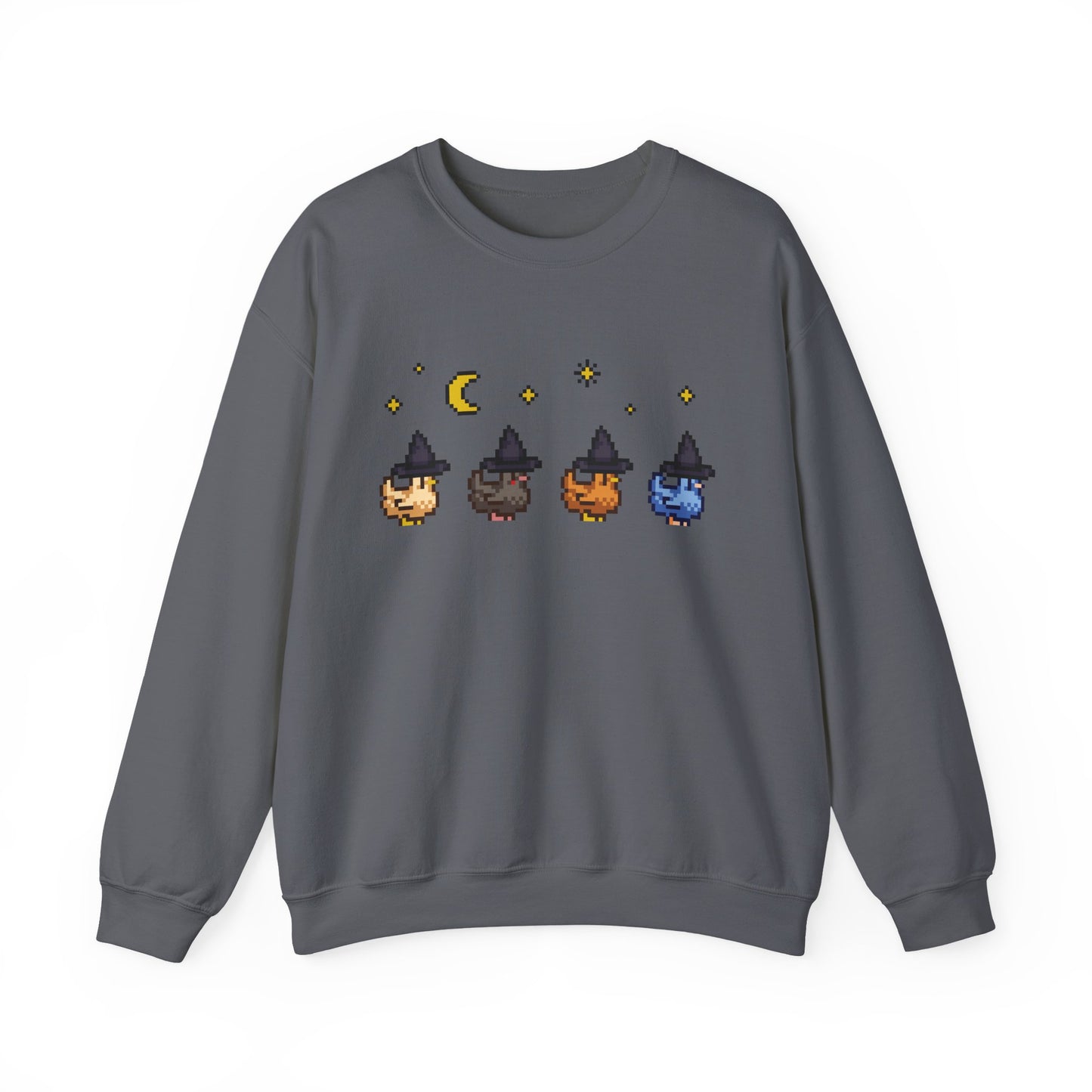 Witchy Pixel Chickens Crewneck