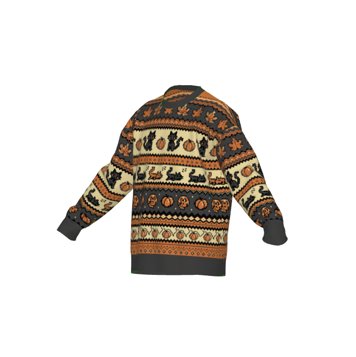 Fall Pixel Kitties Sweater