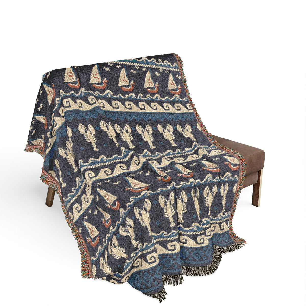 Wind and Wake Woven Tapestry Throw Blanket