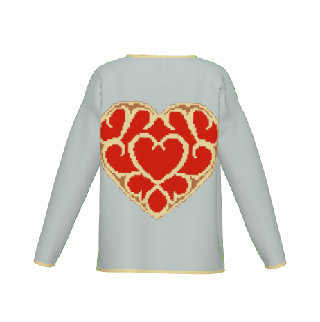 HEART CONTAINER FITTED SWEATER