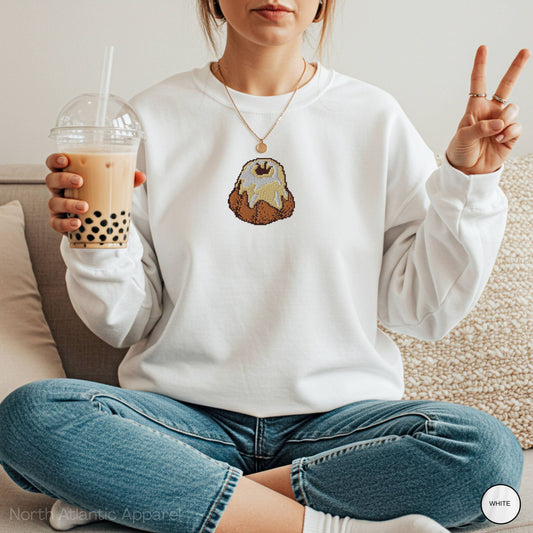 Sweet Roll Embroidered Sweatshirt