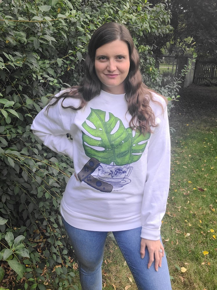 Cozy Monstera Gamer Sweatshirt