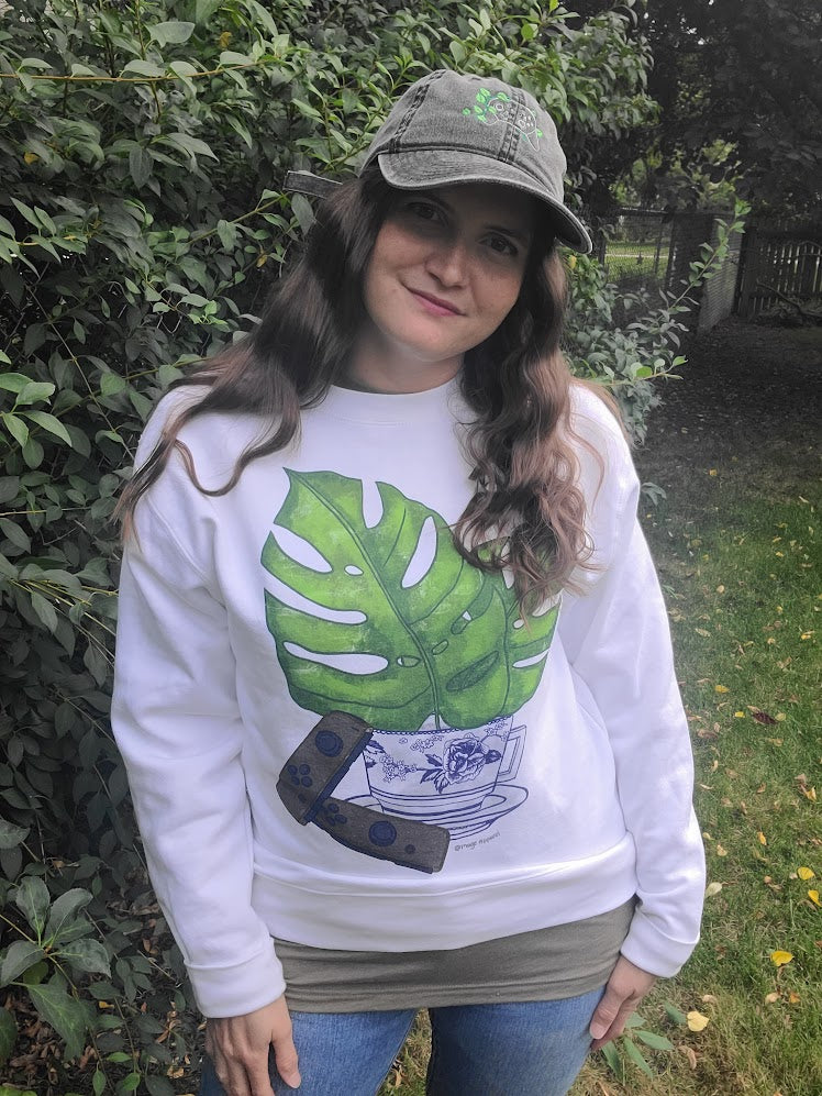 Cozy Monstera Gamer Sweatshirt