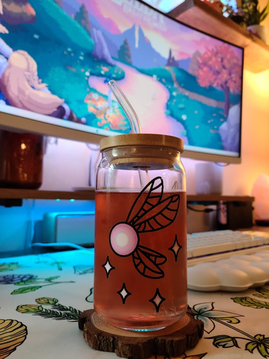 Fairy in a Bottle Can Glass