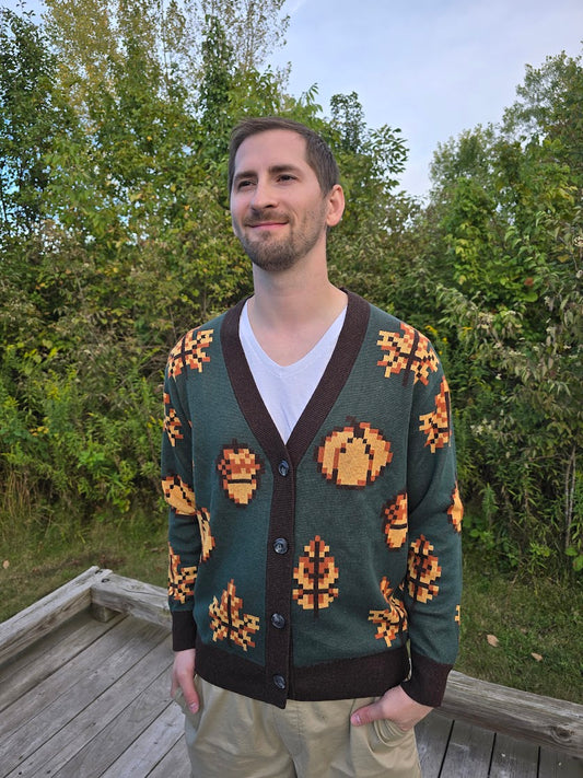 Fall Pixel Foliage Cardigan