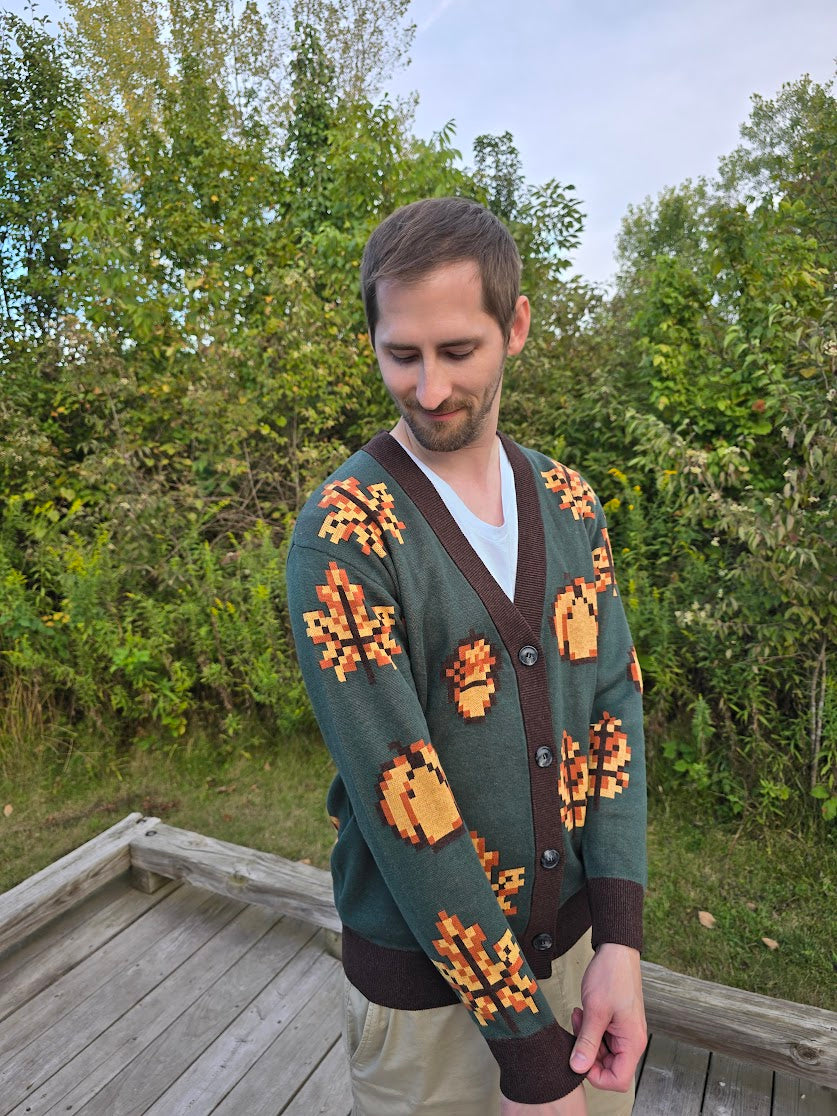 Fall Pixel Foliage Cardigan