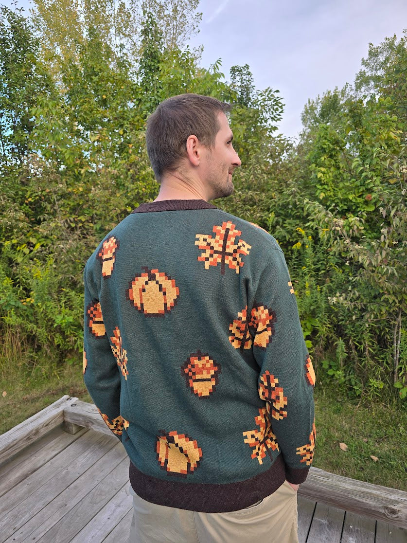 Fall Pixel Foliage Cardigan