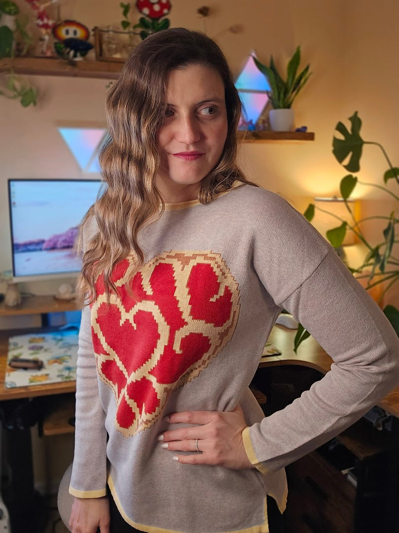 Heart Container Fitted Sweater