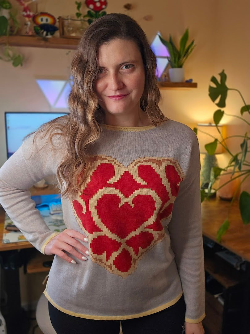 Heart Container Fitted Sweater