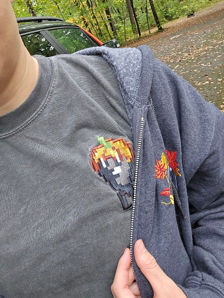 Embroidered Pumpkin Hat Krobus Tee