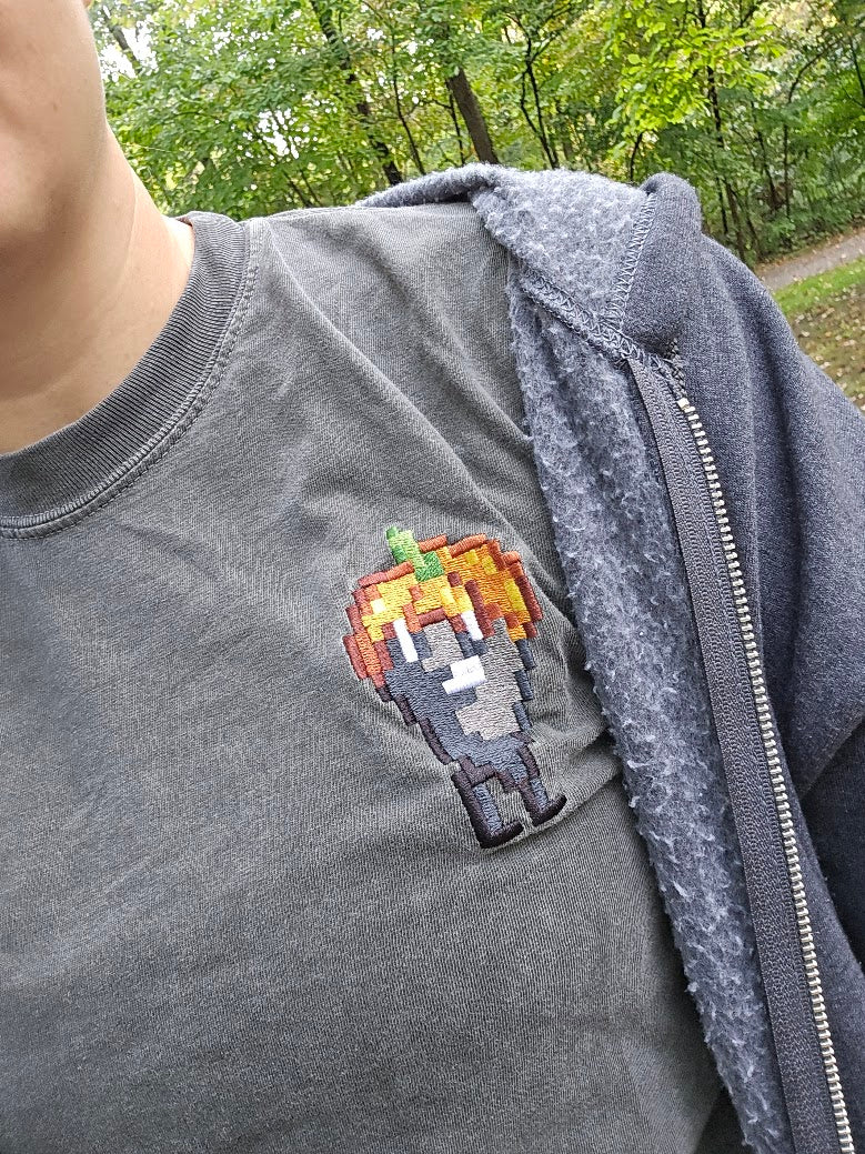 Embroidered Pumpkin Hat Krobus Tee