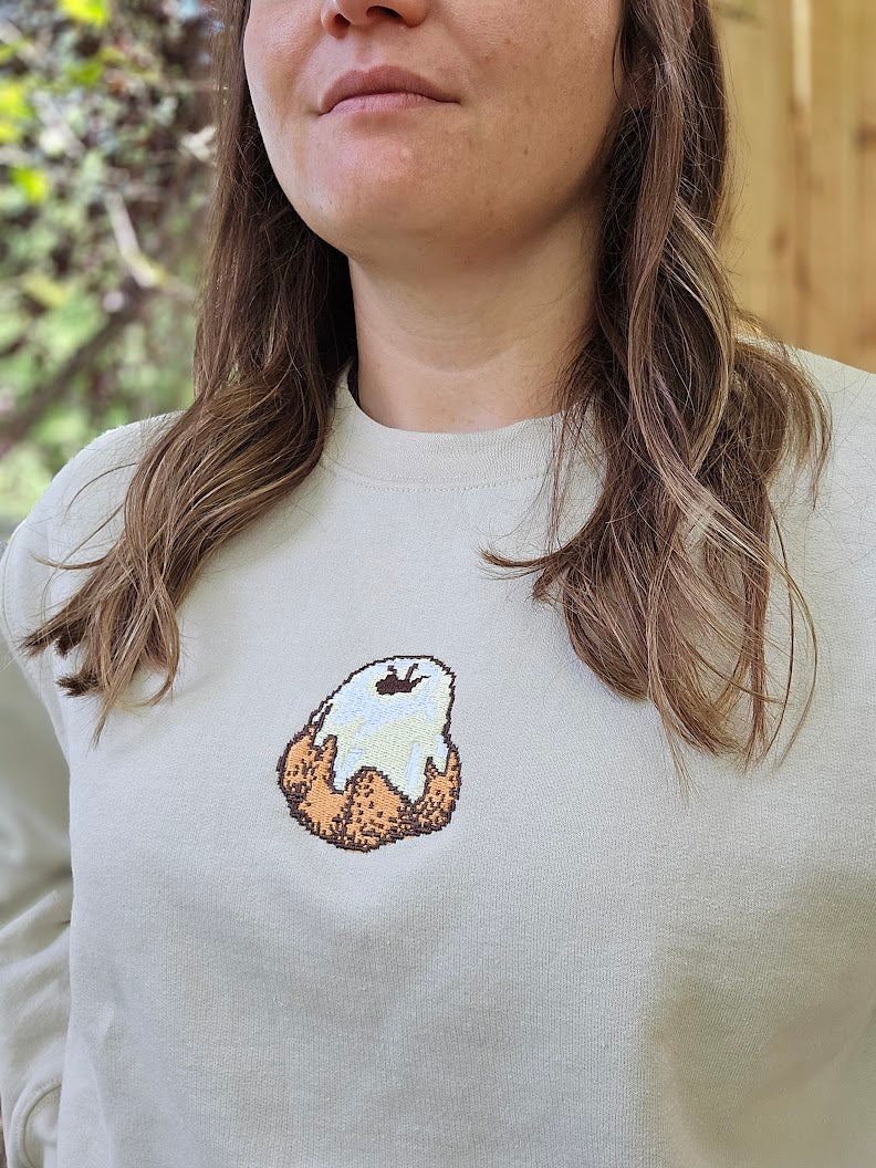 Sweet Roll Embroidered Sweatshirt