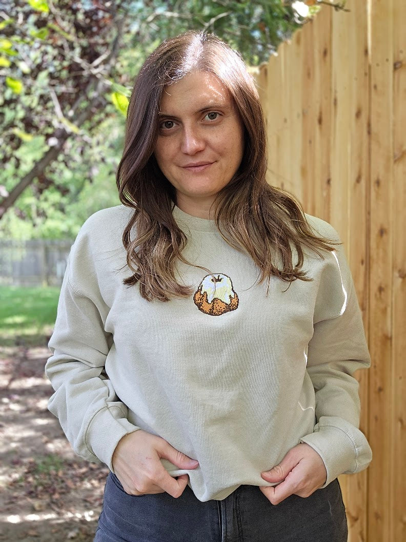 Sweet Roll Embroidered Sweatshirt