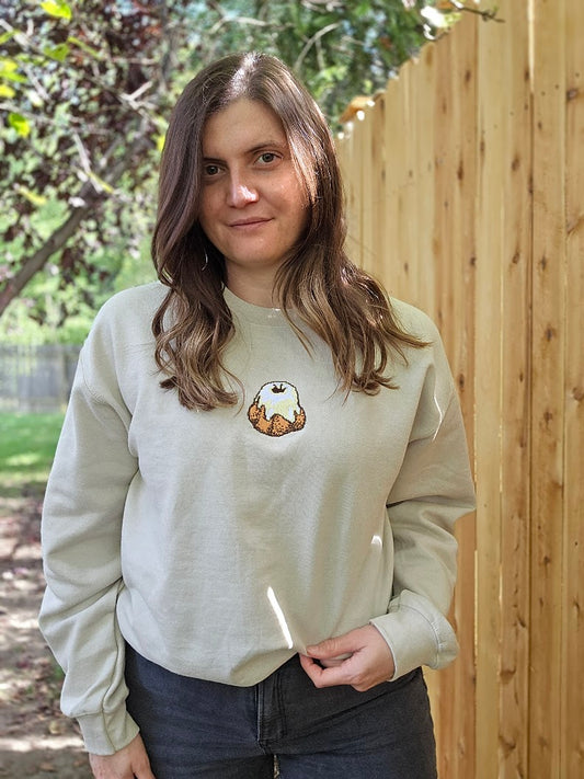 Sweet Roll Embroidered Sweatshirt
