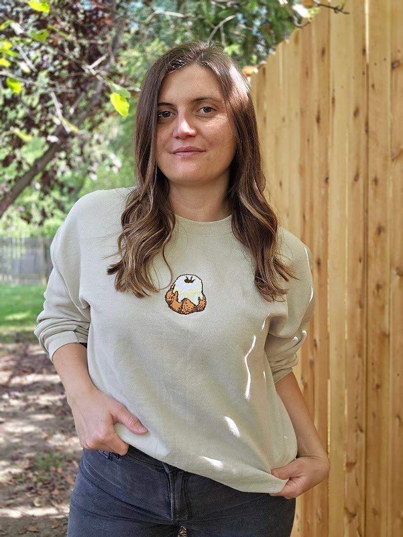 Sweet Roll Embroidered Sweatshirt